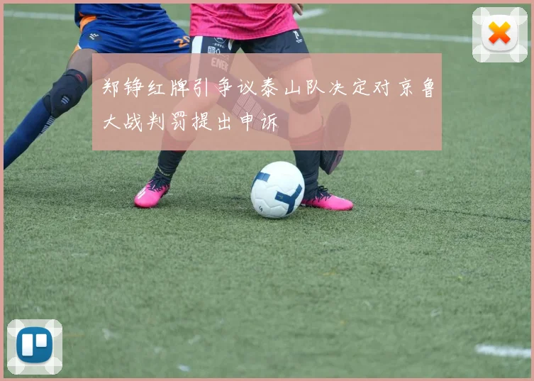 郑铮红牌引争议泰山队决定对京鲁大战判罚提出申诉